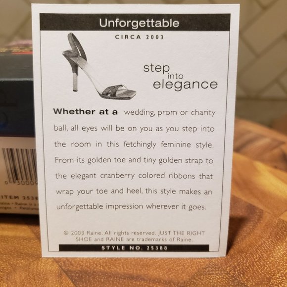 Just the Right Shoe, Unforgettable, 25388, 2003 - Picture 4 of 11